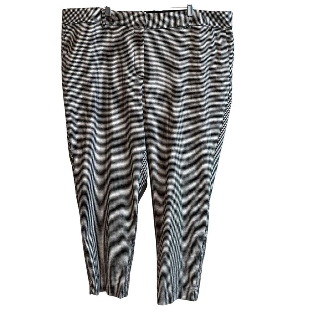 Talbots Hampshire Ankle Pant Herringbone Black & White 22W
